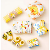22pcs Super cute Green & Purple Neutral Gender Home Newborn Hamper/Gift Box for Baby, 0-6 months