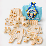 25 pcs Prince Hamper for Newborn Boy/Girl, All Season wear hamper with luxury designed blue storage cane basket 0-12 months