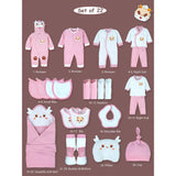 26pcs Pink Baby Horn, Newborn Baby Girl/ Boy Gift Box , all season wear Gift Hamper, (0 - 12 months)