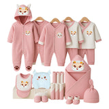 26pcs Pink Baby Horn, Newborn Baby Girl/ Boy Gift Box , all season wear Gift Hamper, (0 - 12 months)