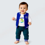 3 PCS Dino Print Blue & dark Green Sporty tracks style Winter Clothing Set for Baby Boy