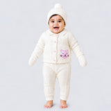 5 PCS Pink Cat & Ivory Collar,Premium a Winter Head to bottom Clothing Set for Baby