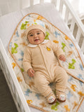 9 Pcs Beige Animals print Newborn Baby All Season Wear, Net Gift Hamper set, 0-6 months