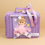 Majestic Fairy Magic, Purple Cane Basket for Storage and Travel