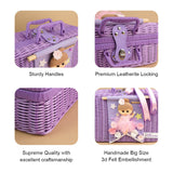 Majestic Fairy Magic, Purple Cane Basket for Storage and Travel