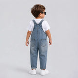 Blue-Leg Bear Denim Dungaree for Toddlers and Kids (No T-Shirt Included)