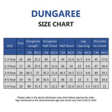 Cross Eye Bear Face Denim Dungaree for Toddlers and Kids (No T-Shirt Included)
