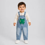 Froggy Denim Dungaree for Toddlers and Kids (No T-Shirt Included)