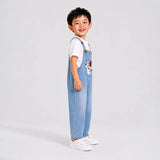 Happy Puppy Denim Dungaree for Toddlers and Kids (No T-Shirt Included)