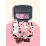 18 pcs Baby Pink Teddy Birthday Gift Hamper set for Baby Girl with travelling Suitcase