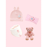 18 pcs Baby Pink Teddy Birthday Gift Hamper set for Baby Girl with travelling Suitcase