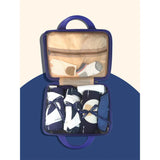 19 pcs Royal Blue Bow Teddy Birthday Gift Hamper set for Baby with travelling suitcase