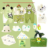 21 pcs Green Panda Birthday Gift Hamper set for Baby with Gift Box
