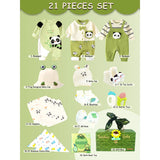 21 pcs Green Panda Birthday Gift Hamper set for Baby with Gift Box