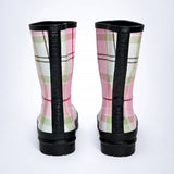 Ms.Penelope Checks, Flexible Rubber Rain Gumboots for Adults