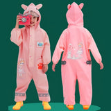 Pink Rabbit Baby, Full Jumpsuit Style Raincoat for Toddlers and Kids