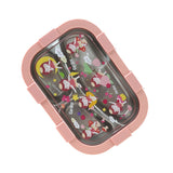3 Sections Peach Fairy Stainless Steel Lunch Box For Kids