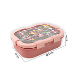 3 Sections Peach Fairy Stainless Steel Lunch Box For Kids