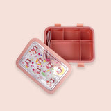 5 Sections Peach Fairy Lunch Box For Kids