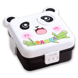 Black Panda 2 decker Lunch Box for Kids