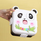 Black Panda 2 decker Lunch Box for Kids
