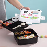 Black Panda 2 decker Lunch Box for Kids