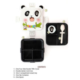 Black Panda 2 decker Lunch Box for Kids