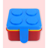 2Pcs Square Blue Lego Lid Bpa Free Plastic Kids Lunch Box Plus Cup Bottle For Kids
