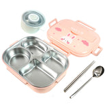 Big Size Clouds Bunny Stainless Steel Lunch Box with Lunch Bag & free Dip Box