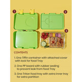 Green Dinosaur Volcano Bento Lunch Box for Kids