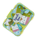 Mint & Fluro Meow Compact Tiffin Lunch Box for Kids