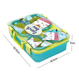 Mint & Fluro Meow Compact Tiffin Lunch Box for Kids