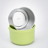 Green Hot Summer Double Decker Stainless Steel Lunch Box