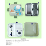 Olive One Eye Stainless Steel Lunch Box For Kids