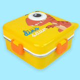 Yellow One Eye Stainless Steel Lunch Box For Kids