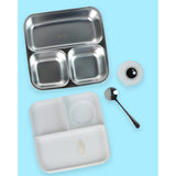 Yellow One Eye Stainless Steel Lunch Box For Kids