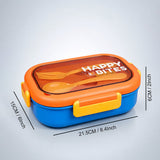 Orange Lid Happy Bites Bento Lunch Box