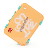 Orange Travel theme Stainless Steel Tiffin/Lunch Box for Kids and Adults