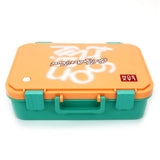 Orange Travel theme Stainless Steel Tiffin/Lunch Box for Kids and Adults