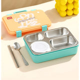 Orange Travel theme Stainless Steel Tiffin/Lunch Box for Kids and Adults