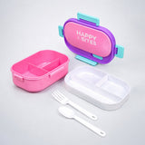 Pink Flap Happy Bites Bento Lunch Box