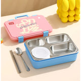 Pink Travel theme Stainless Steel Tiffin/Lunch Box for Kids and Adults