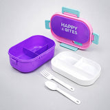 Purple Flap Happy Bites Bento Lunch Box