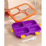 Purple Orange 4 Sections Big Lunch Box