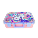 Purple Meow Compact Tiffin Lunch Box for Kids