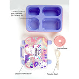 Purple Meow Compact Tiffin Lunch Box for Kids