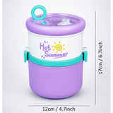 Purple Hot Summer Double Decker Stainless Steel Lunch Box
