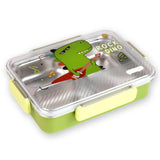 Rock Dino Green Big Size Stainless Steel Kids Lunch Box