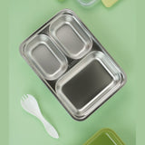 Rock Dino Green Big Size Stainless Steel Kids Lunch Box