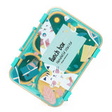 Teal & Mustard Meow Compact Tiffin Lunch Box for Kids